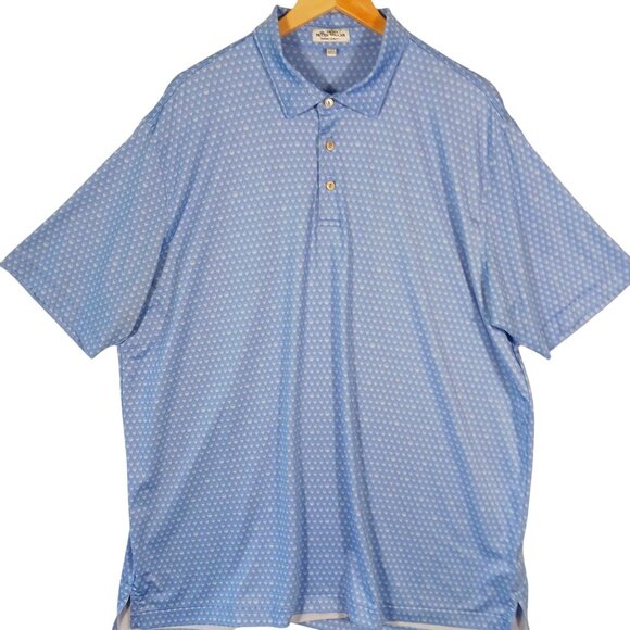Peter Millar Other - Peter Millar Summer Comfort, XL Mens Short Sleeve Polo, Blue, Skulls Print, Golf